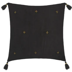Coussin en gaze de coton brodé