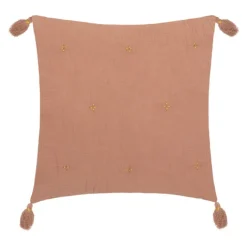 Coussin en gaze de coton brodé