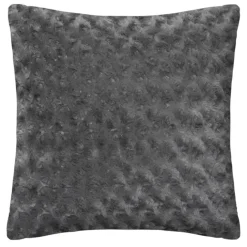 Coussin en imitation fourrure bouclée