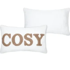 Coussin en polaire avec message brodé 