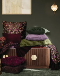 Coussin en velours effet 3D moelleux
