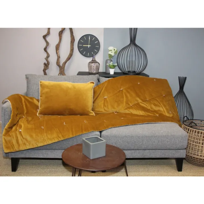 Coussin en velours réversible