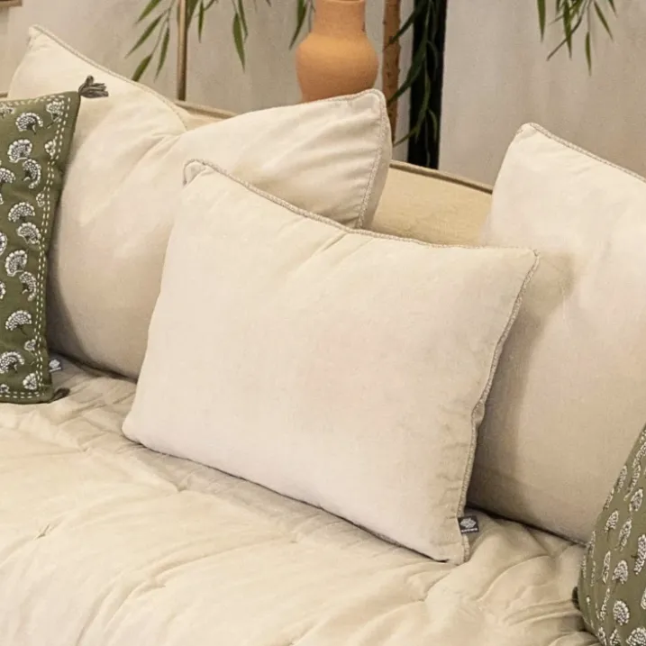 Coussin en velours réversible
