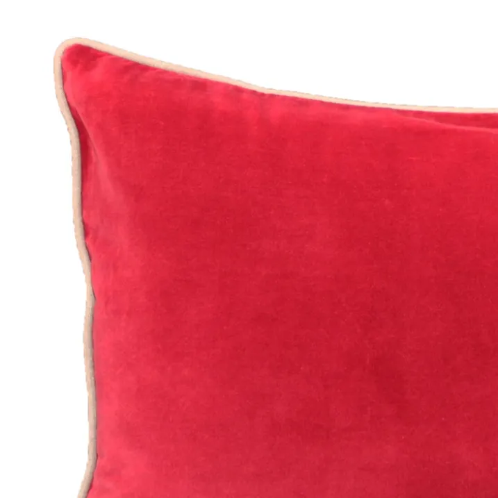 Coussin en velours réversible