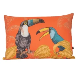 Coussin extérieur déperlant toucan
