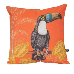 Coussin extérieur déperlant toucan