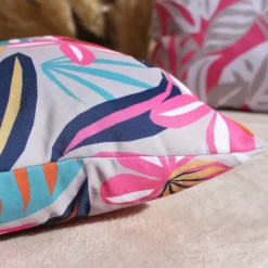 Coussin extérieur impression fleurie