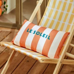 Coussin extérieur rayé