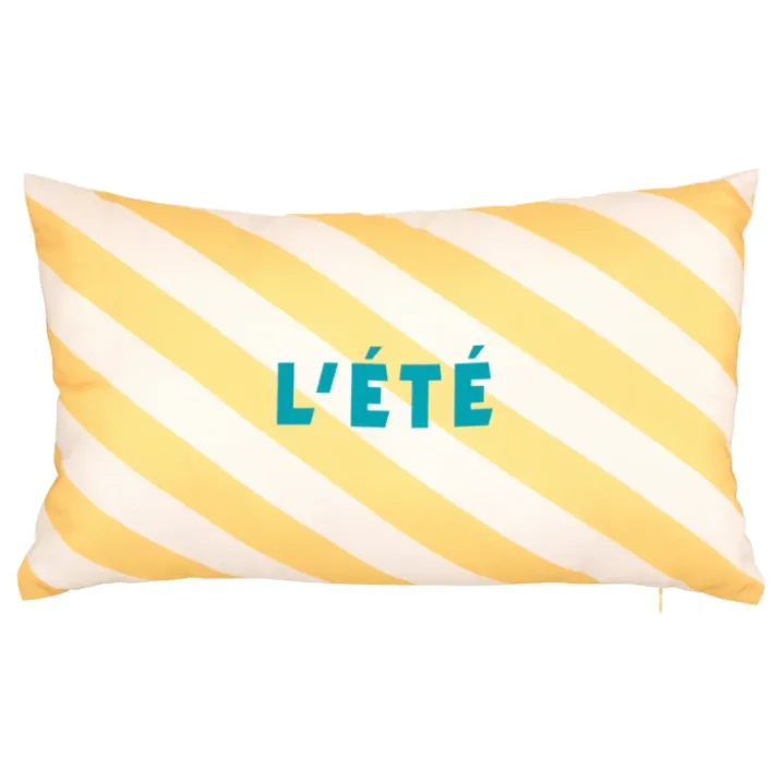 Coussin extérieur rayé "L'été"
