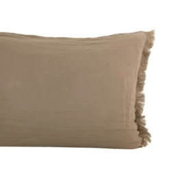 Coussin à franges en coton