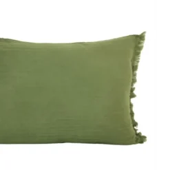 Coussin à franges en coton
