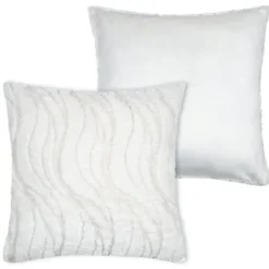 Coussin imitation fourrure vagues