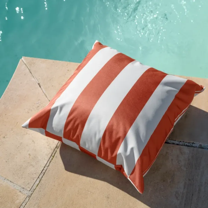 Coussin imperméable déhoussable à rayures ARCACHON