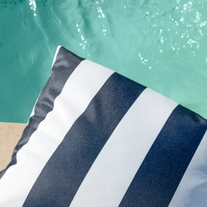Coussin imperméable déhoussable à rayures ARCACHON