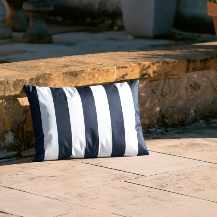 Coussin imperméable déhoussable à rayures ARCACHON