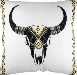 Coussin Imprimé "Tête de Buffle"