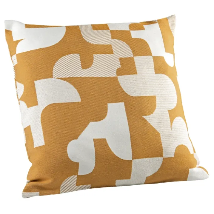 Coussin jacquard géométrique texturé rétro