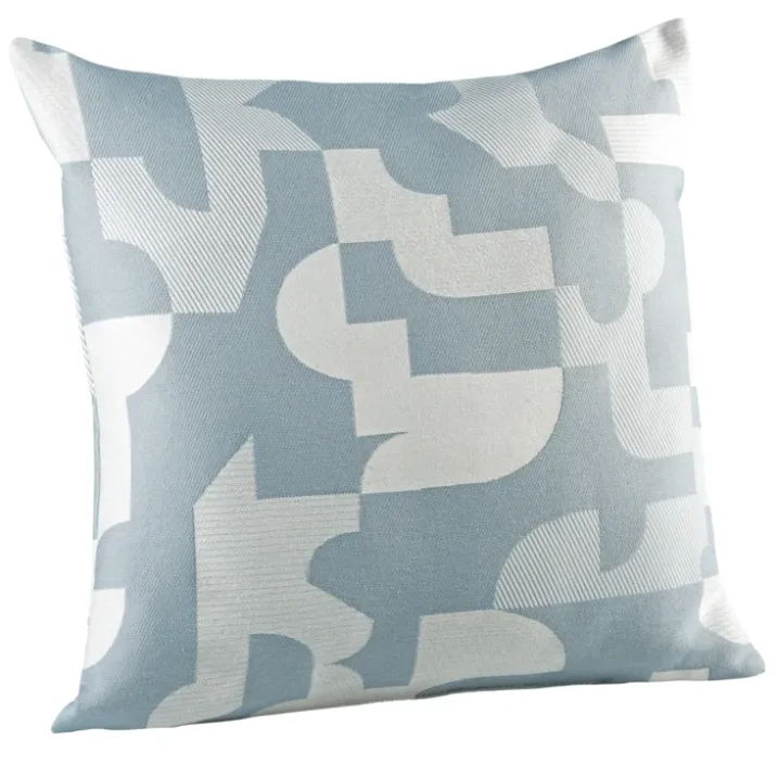 Coussin jacquard géométrique texturé rétro
