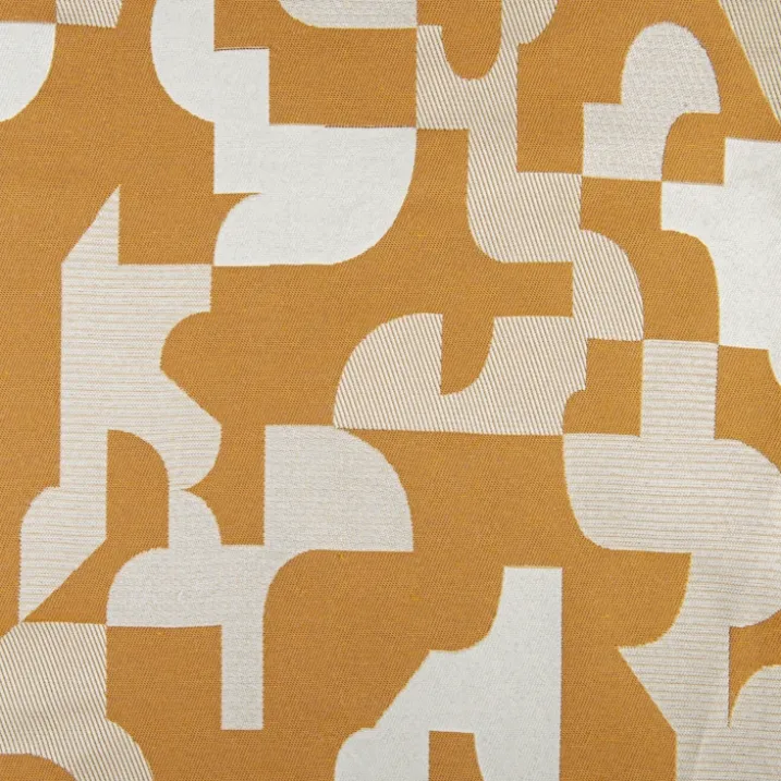Coussin jacquard géométrique texturé rétro