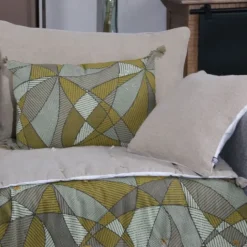 Coussin lin et coton bourdon