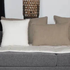 Coussin lin et coton bourdon