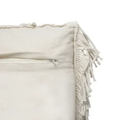 Coussin macramé à franges