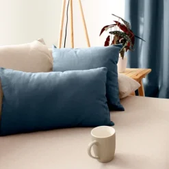 Coussin non déhoussable en coton uni