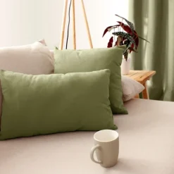Coussin non déhoussable en coton uni