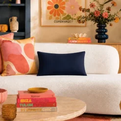 Coussin non déhoussable en coton uni