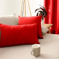 Coussin non déhoussable en coton uni