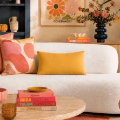 Coussin non déhoussable en coton uni