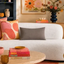 Coussin non déhoussable en coton uni