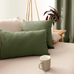 Coussin non déhoussable en coton uni