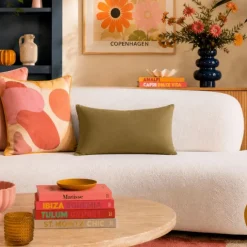 Coussin non déhoussable en coton uni