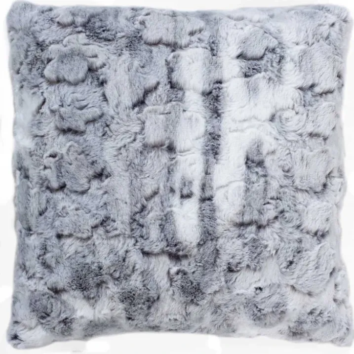 Coussin non déhoussable en imitation fourrure