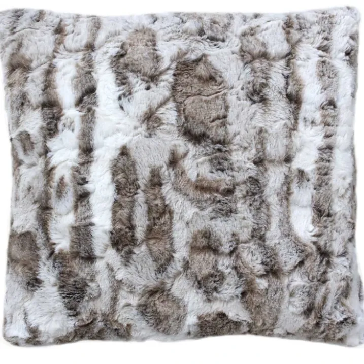 Coussin non déhoussable en imitation fourrure