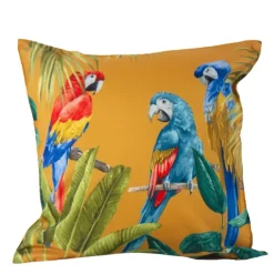 Coussin outdoor imprimé perroquets