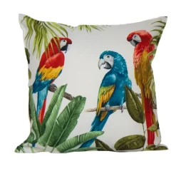 Coussin outdoor imprimé perroquets