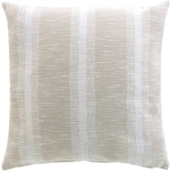 Coussin polycoton tissé à rayures