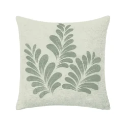 Coussin polylin imprimé feuillage