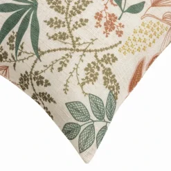 Coussin polylin imprimé feuillages