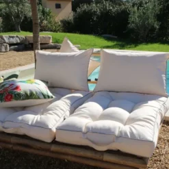 Coussin rectangle uni extérieur