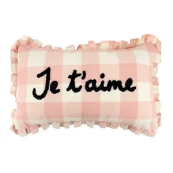 Coussin rectangulaire à carreaux 