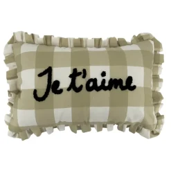 Coussin rectangulaire à carreaux 
