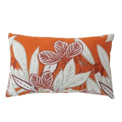 Coussin rectangulaire coloré motif exotique