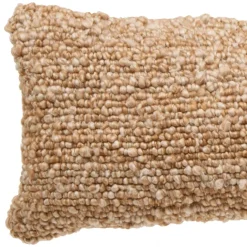 Coussin rectangulaire effet laine déhoussable