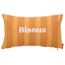 Coussin rectangulaire en coton à rayures 