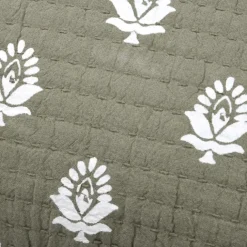 Coussin rectangulaire en coton à motif floral