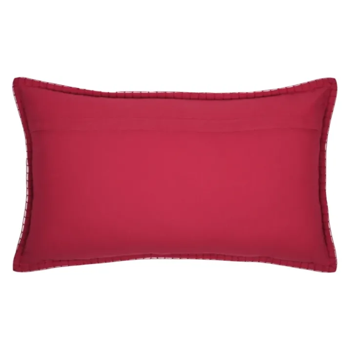 Coussin rectangulaire en coton déhoussable à motif télécabine