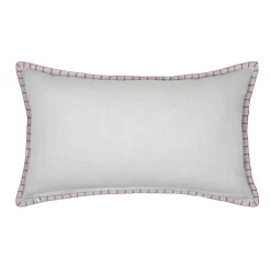 Coussin rectangulaire en coton à motif ski